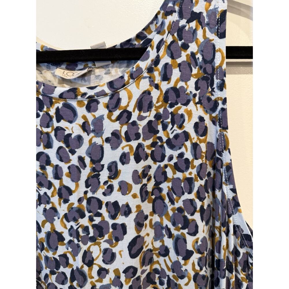 LOGO by Lori Goldstein Sleeveless Round Neck Long Tunic Boho Tank Top ~ Size 1X - Picture 3 of 6